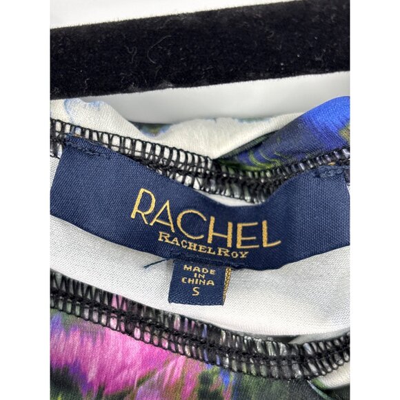 Rachel By Rachel Roy Floral On Off Shoulder Top Long Sleeve Black Small NEW - Picture 3 of 5